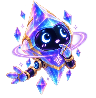 Mascota de cristal de VRTon 2026